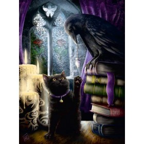 Puzzle Ravensburger Gato Preto e Corvo 500 Peças Ravensburger - 1