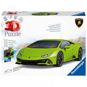 Puzzle 3D Ravensburger Lamborghini Huracan Evo Verde 108 Peças Ravensburger - 1
