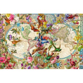 Puzzle Ravensburger Mapa Mundial de Flora e Fauna 3000 Peças Ravensburger - 1