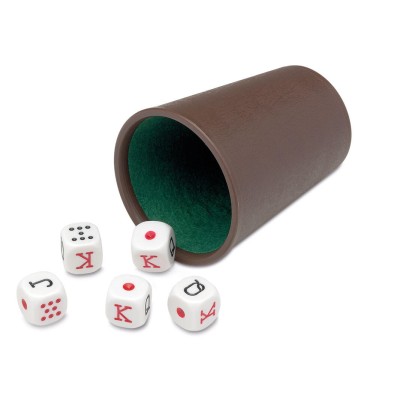 Elenco e balde picado Poker com Cubilete Cayro - 1