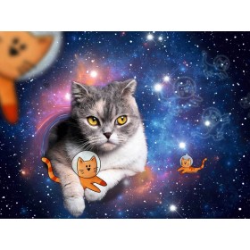 Puzzle Ravensburger Gato no Espaço 1500 Peças Ravensburger - 1