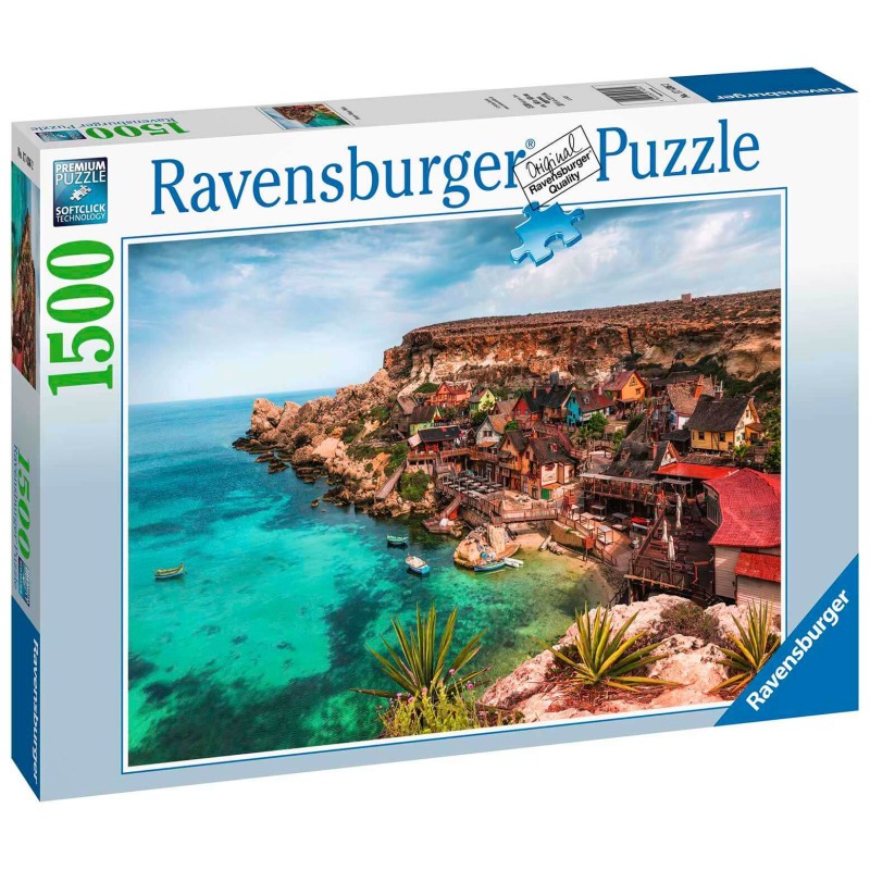 Puzzle Ravensburger Popeye Village, Malta de 1500 peças kubekings