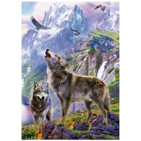 Puzzle Educa Lobos nas Rochas de 500 Peças Puzzles Educa - 1
