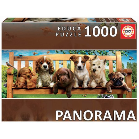 Puzzle Educa Cães na Bancada Panorâmica 1000 Peças Puzzles Educa - 1