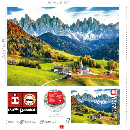 Quebra Cabeça Paisagens Deslumbrantes Alpes Italiano 500 Pçs