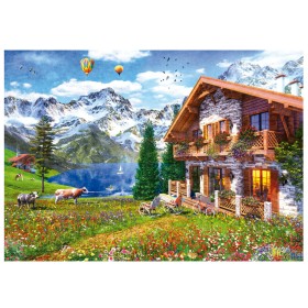 Puzzle Educa Casa nos Alpes 4000 Peças Puzzles Educa - 1