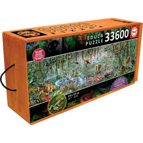 Puzzle Educa The Wild Life of the Jungle 33600 Peças Puzzles Educa - 1