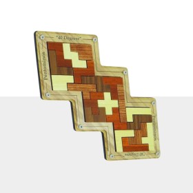 Puzzle 3D Madeira Blocos Sobrepostos