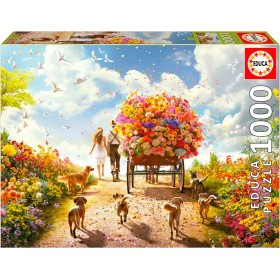 Educa Puzzle Carrinho de Flores 1000 Peças Puzzles Educa - 1