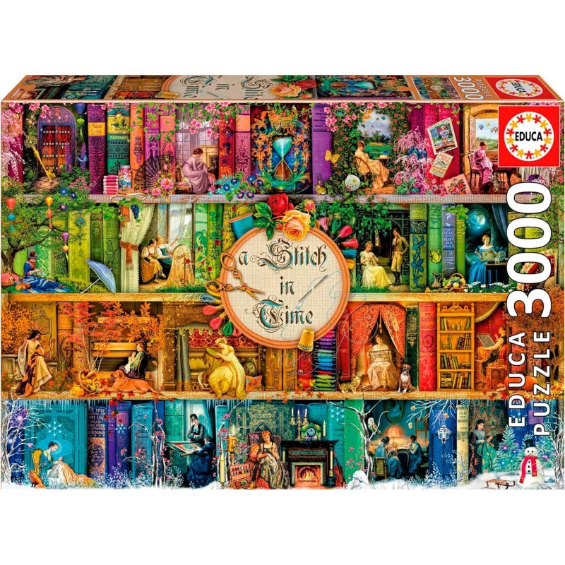 🧩 Puzzle Educa 3000 peças - Um ponto no tempo - kubekings.