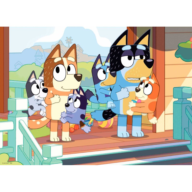 Puzzle Família Bluey 100 peças - Diversão em casa!