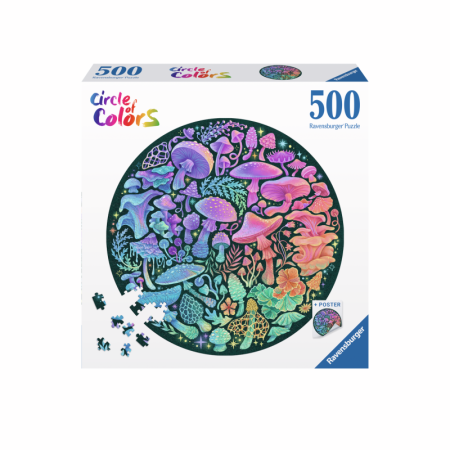 Puzzle Ravensburger Círculo de Cores: Cogumelos 500 Peças Ravensburger - 1