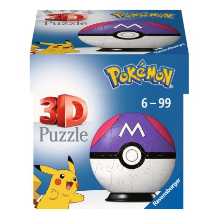 Puzzle Ravensburger 3D Pokémon Masterball 55 Peças Ravensburger - 1