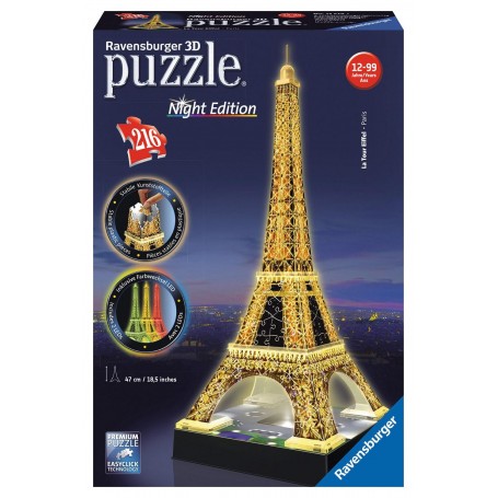 Puzzle Ravensburger Torre Eiffel 3D com Luz - Ravensburger