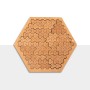 Puzzle Hexagonal em Madeira - Estilo Geométrico - 1