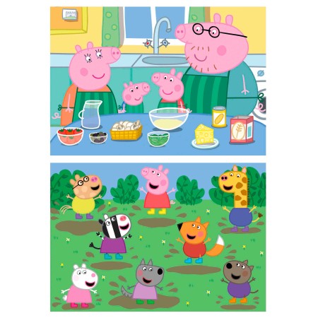 Puzzle de Madeira Educa Peppa Pig 2 x 25 Peças