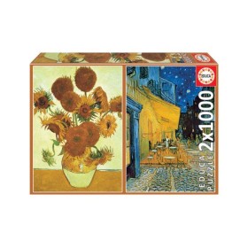 Educa Sunflowers and Coffee Terrace Puzzle 1000 peças - 1