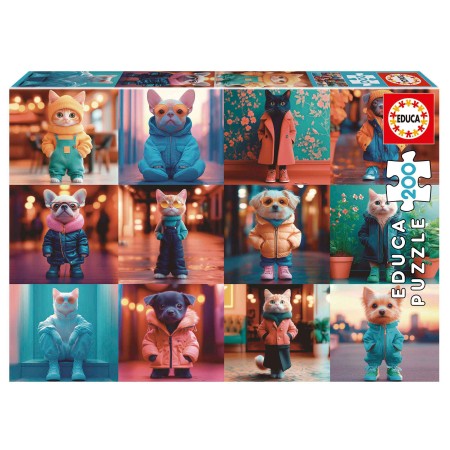 Puzzle Educa Animais da Moda de 200 Peças Puzzles Educa - 1