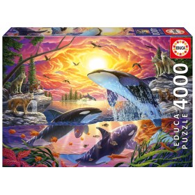 Puzzle Educa Orcas e Lobos de 4000 Peças Puzzles Educa - 1