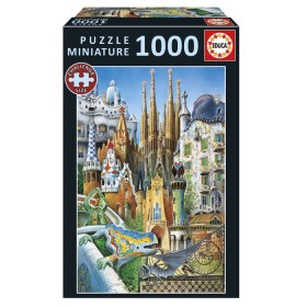 Puzzle Educa Colagem Gaudi Miniatura de 1000 Peças Puzzles Educa - 1