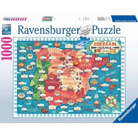 Puzzle Ravensburger Mapa de vinhos ibéricos 1000 peças Ravensburger - 1