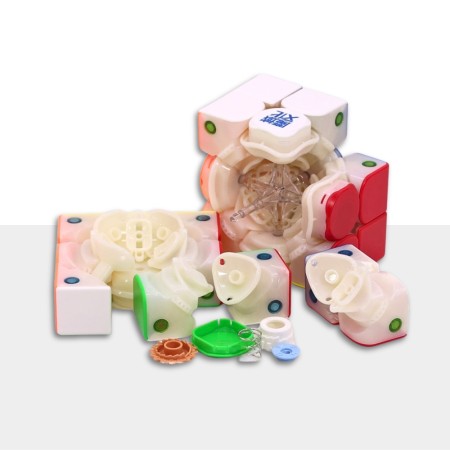 Moyu Weilong WRM V11 3x3 – Cube Magnétique Speedcube 55,5mm – 48 Aimants – Version Magic Cloth – 64 Configurations
