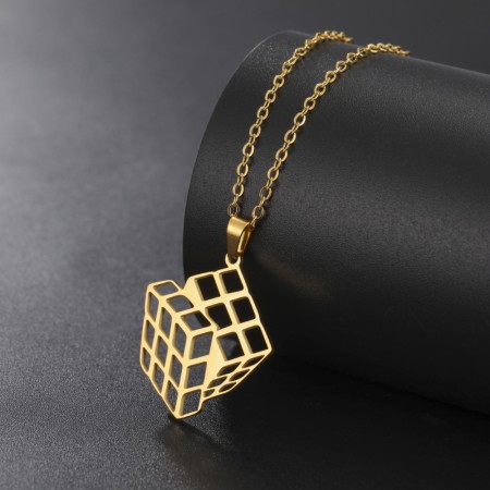 Pingente Cubo de Rubik (Banhado a ouro 18K) - 1