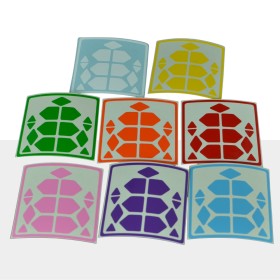 Adesivo Skewb Xtreme 8 Cores Kubekings - 1