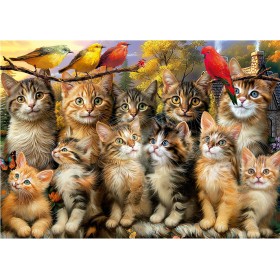 Puzzle Educa Gatinhos e Pássaros – 500 Peças Puzzles Educa - 1