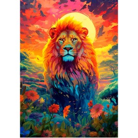 Puzzle Educa Olhar Majestoso do Leão – 500 Peças