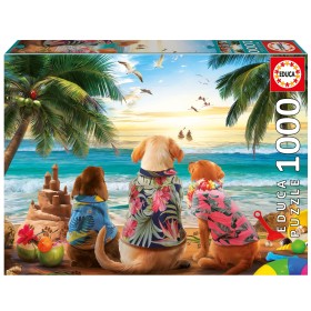 Puzzle Educa Cães na Praia – 1000 Peças