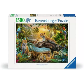 Puzzle Ravensburger Leopardos na Selva de 1500 Peças Ravensburger - 1