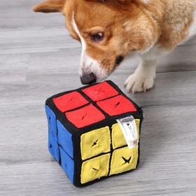 Cubo de pelúcia 2x2 (Brinquedo de faro para cães) - 1