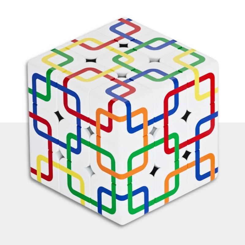 Z-Cube 3x3 Grid Chain – Cubo 3x3 de padrões quadrados impressos
