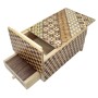 Caixa Puzzle Japonesa Yosegi 5 Sun 10 Passos com Gaveta - Oka Craft