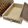 Caixa Puzzle Japonesa Yosegi 5 Sun 10 Passos com Gaveta - Oka Craft