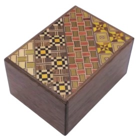 Caixa Puzzle Japonesa Yosegi 3 Sun 12 Passos - Oka Craft