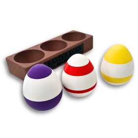 Set de Mini quebra-cabeças Ovos de Páscoa (Coleção 3D) Kubekings - 1