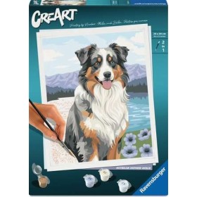 Set de Pintura por Números Ravensburger CreArt Pastor-australiano Ravensburger - 1