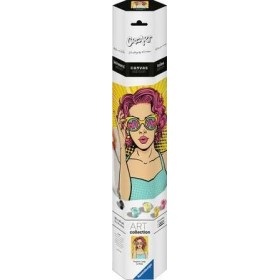 Conjunto de Pintura por Números Ravensburger CreArt Series Premium Canvas: WOW Mulher Pop Art Ravensburger - 1