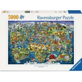 Puzzle Ravensburger Mapa-Mundo Ilustrado de 5000 Peças Ravensburger - 1