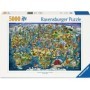 Puzzle Ravensburger Mapa-Mundo Ilustrado de 5000 Peças Ravensburger - 1