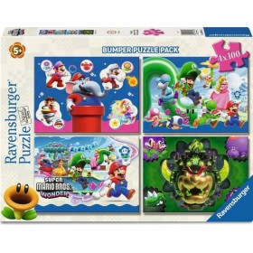 Puzzle Ravensburger Super Mario 4 x 100 Peças Ravensburger - 1