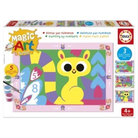 Conjunto de Pintura por Números Educa Magic Art Animais da Selva (4+) Puzzles Educa - 1