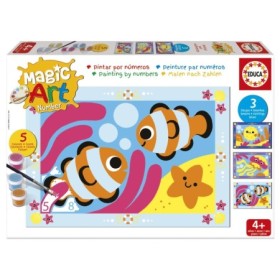Conjunto de Pintura por Números Educa Magic Art Debaixo do Mar (4+) Puzzles Educa - 1