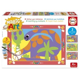 Conjunto de Pintura por Números Educa Magic Art Dinossauros (4+) Puzzles Educa - 1