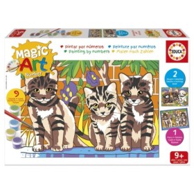 Conjunto Pintura por Números Educa Magic Art Gatos e Cães (9+) Puzzles Educa - 1