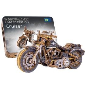 Moto Cruiser Edição Limitada - Maquete Mecânica 3D de Madeira Wooden City Wooden City - 1