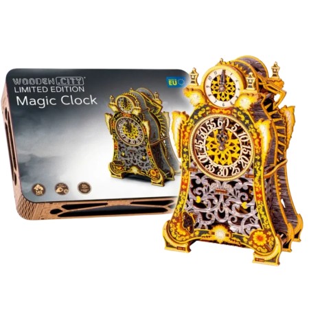 Relógio Mágico Edição Limitada - Relógio Mecânico 3D de Madeira Wooden City Wooden City - 1