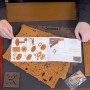 Relógio de Parede Engrenagens Steampunk - Puzzle 3D de Madeira Wooden City Wooden City - 3